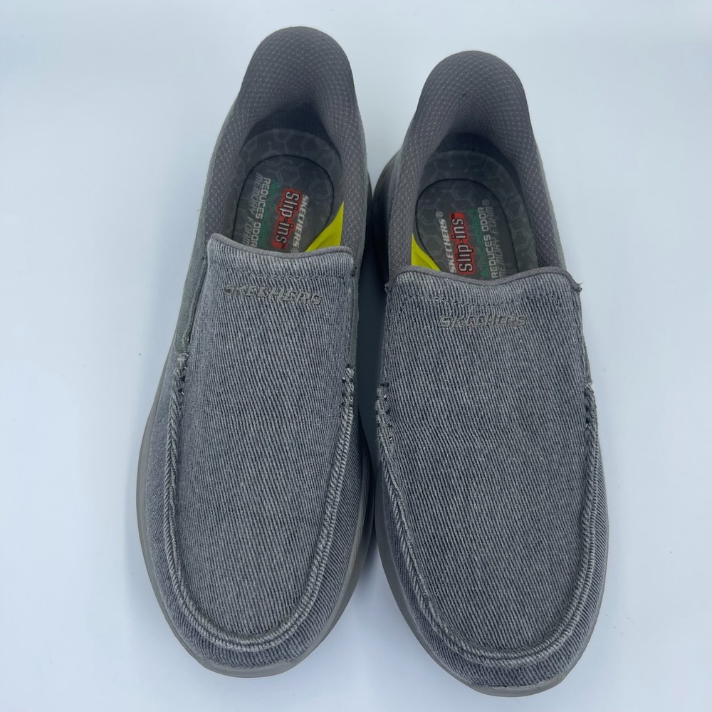 Skechers Slip-ins Pollard Reed Loafers Men's Size 8.5 Charcoal Gray Memory Arch